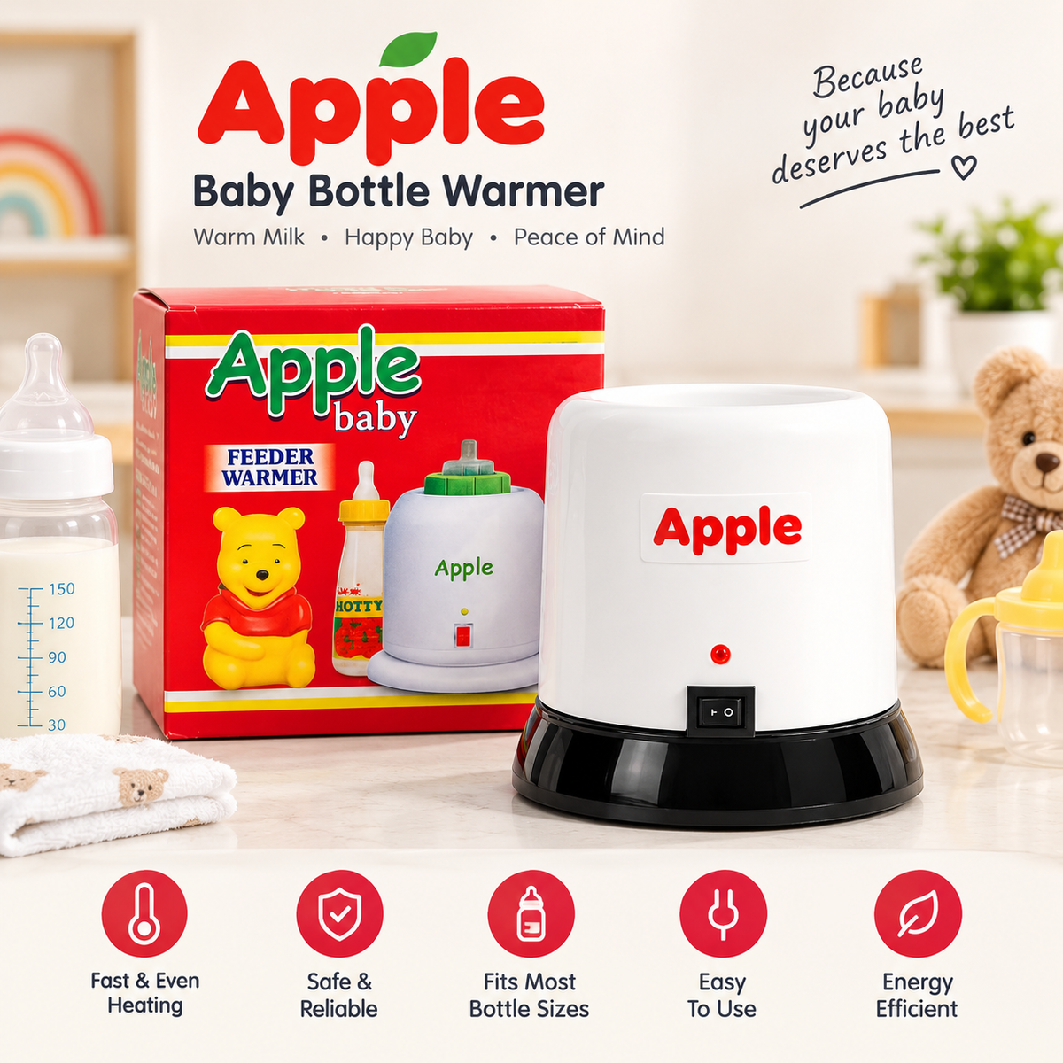 Zantronic Electric Baby Feeder Warmer – Easy Bottle Warming for Night & Winter Feeds