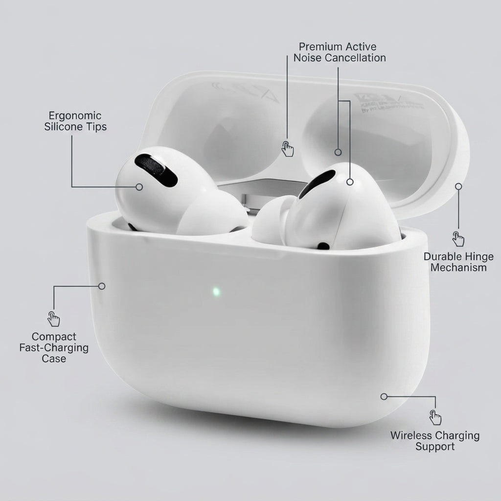 Zantronic Pro Wireless Earbuds – Touch Control, ENC Mic, Fast Charging Case