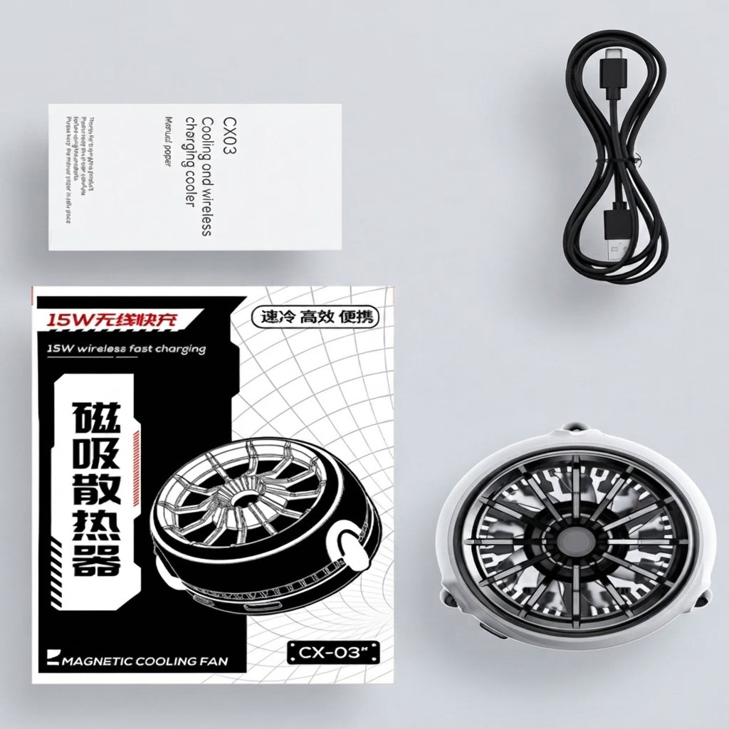 Zantronic CX-03 Magnetic Cooling Fan with 15W Wireless Fast Charging