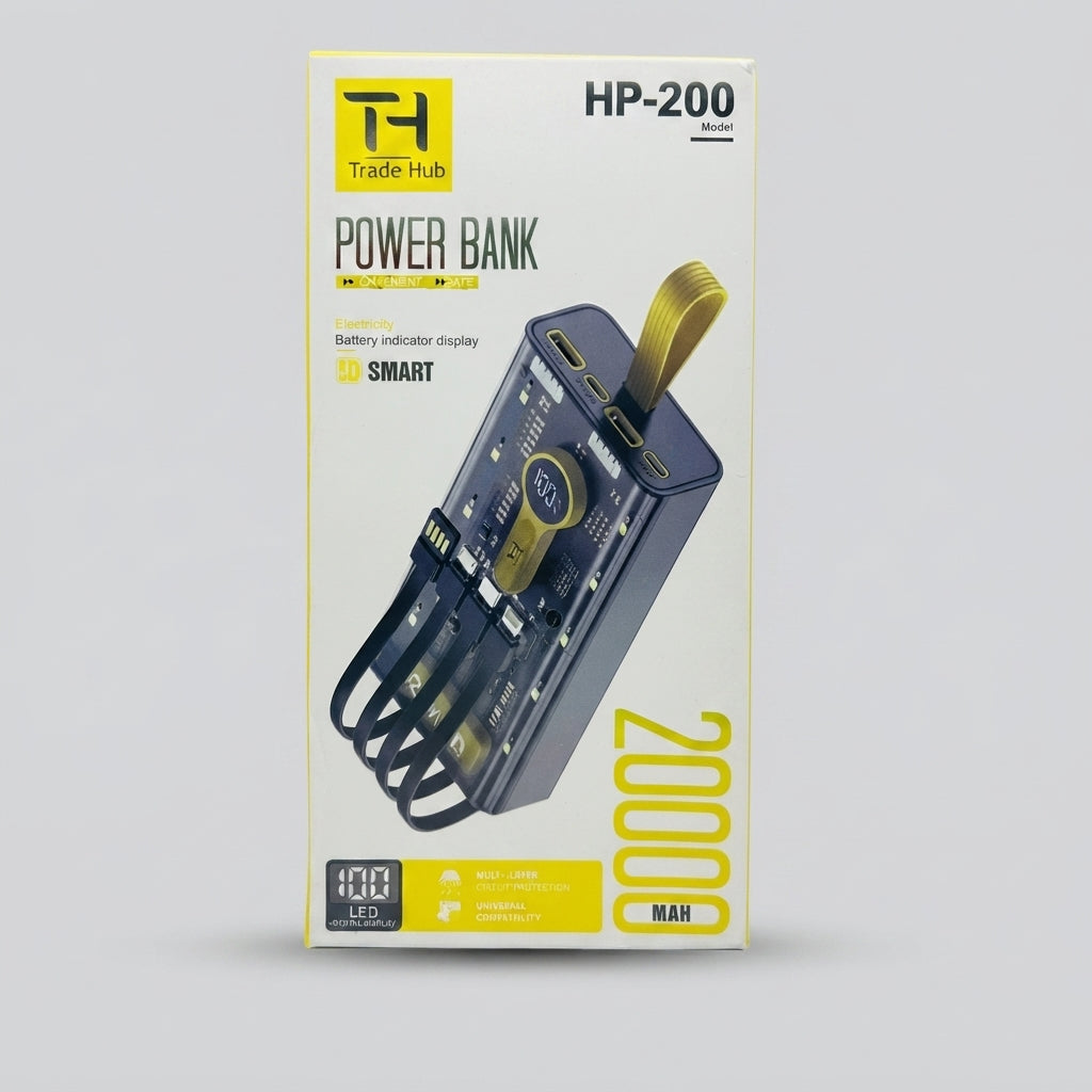 Zantronic HP-200 Power Bank – 20000mAh, 65W Fast Charging with LED Display