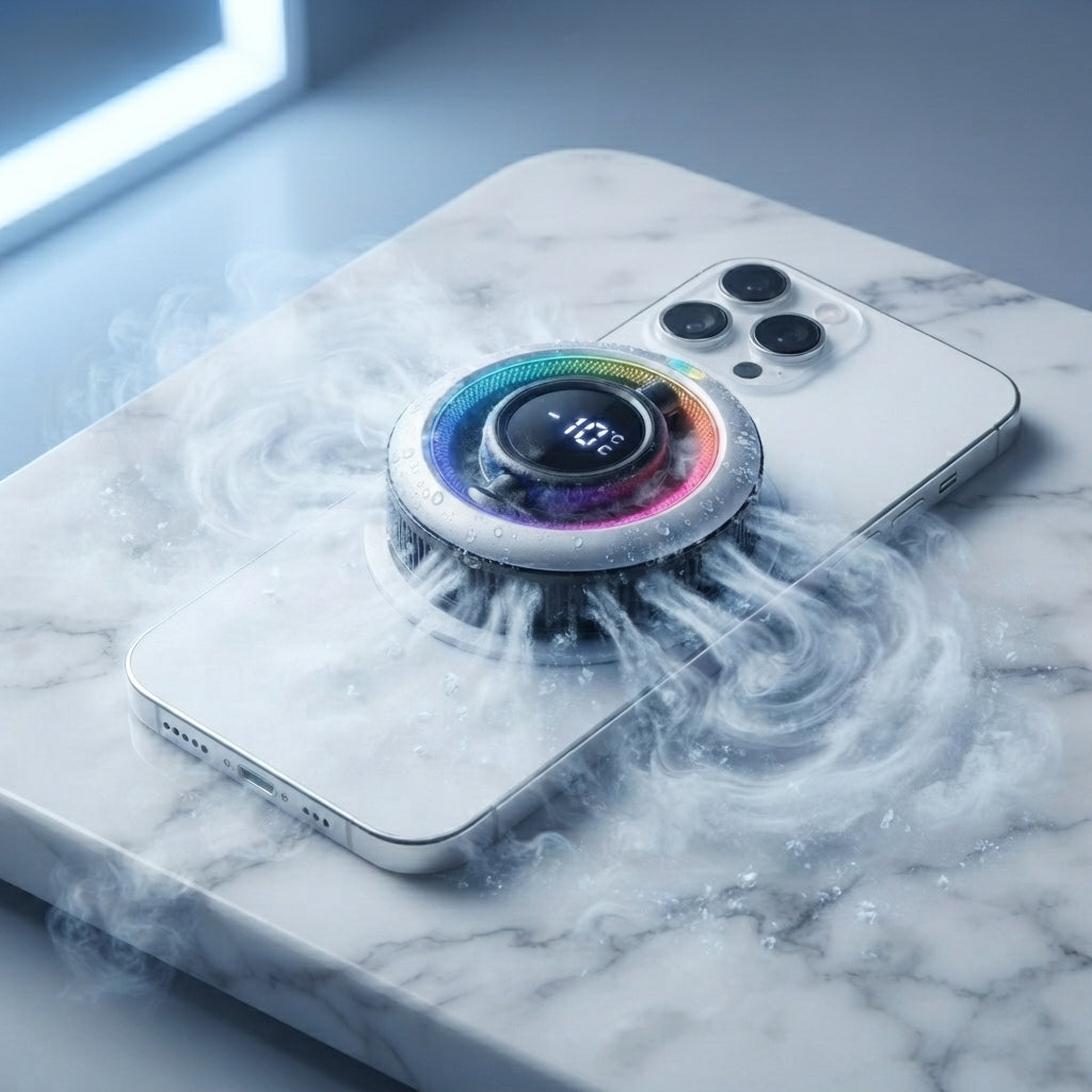 MEMO CX15 Magnetic RGB Phone Cooler – AI Auto-Cooling with Digital Display