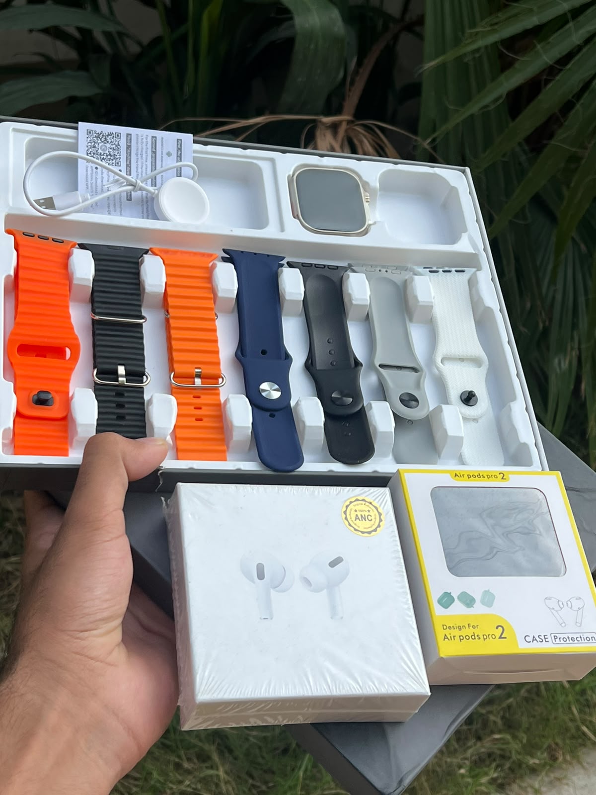 Ultra 3-in-1 Combo Deal: Smart Watch + ANC Earbuds + Protective Case + 7 Straps